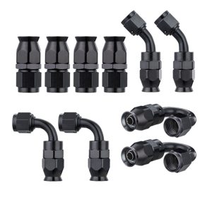 Aluminum AN6 AN8 AN10 AN12 AN16 PTFE Hose End Fitting for Fuel Line