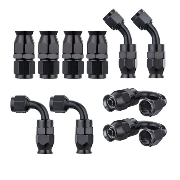 Aluminum AN6 AN8 AN10 AN12 AN16 PTFE Hose End Fitting for Fuel Line