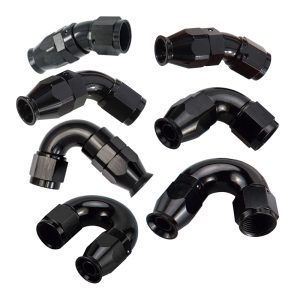 Aluminum AN6 AN8 AN10 AN12 AN16 Full Flow PTFE Fitting for Fuel Line