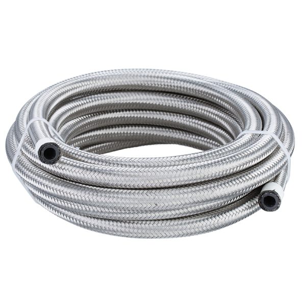 AN4 AN6 AN8 AN10 AN12 AN16 stainless steel Braided Rubber Fuel Line Oil Hose for Racing Street Vehicles
