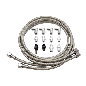 Flexible Braided Stainless Steel Transmission Cooler Hose Kit for Chevy GM Ford