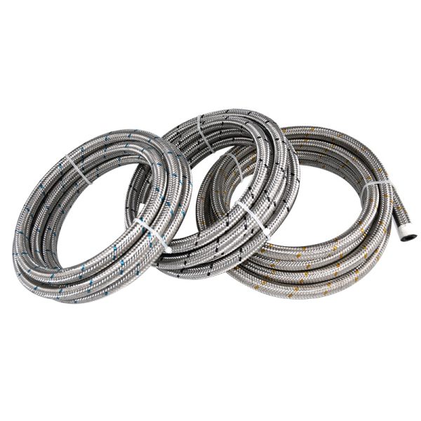 an8 an10 an12 stainless steel braided rubber hose