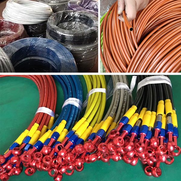 HAOFA AN3 Nylon Brake Hose Line Assembly Stainless Steel Braided Brake Line for Motorcycle or Racing Car - Image 4