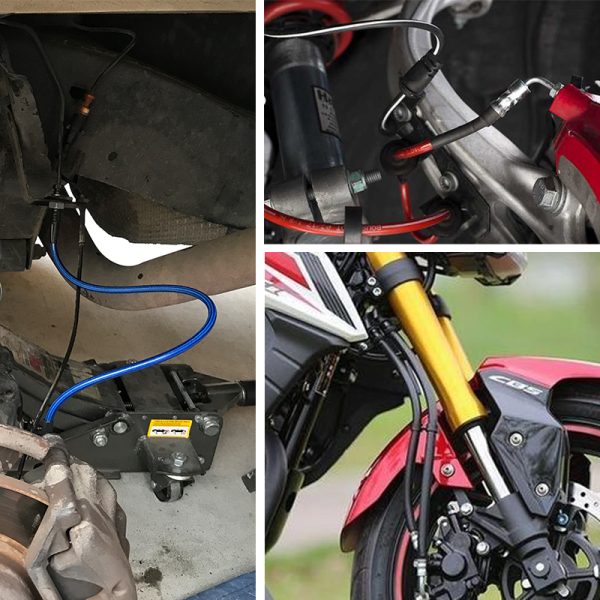 PTFE Brake Hose Stainless Steel Braided Colorful PU or PVC Covered AN3 Brake Hose Line Kit - Image 5