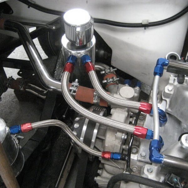 Universal Aluminum 300ml Oil Catch Tank with Baffle and Dipstick - Image 4