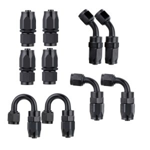 Aluminum AN6 AN8 AN10 AN12 AN16 Swivel Hose End Fitting for Fuel Line