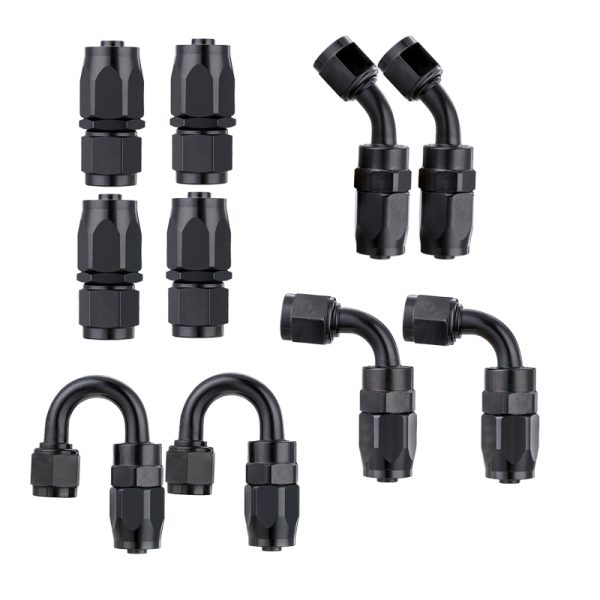 Aluminum AN6 AN8 AN10 AN12 AN16 Swivel Hose End Fitting for Fuel Line