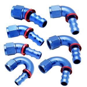 Aluminum AN6 AN8 AN10 AN12 AN16 Full Flow Push On Fitting for Fuel Line